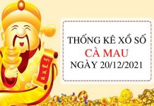 Thống kê xổ số Cà Mau ngày 20/12/2021